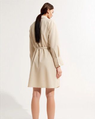 ELORA LINEN-BLEND SHIRT MIDI DRESS